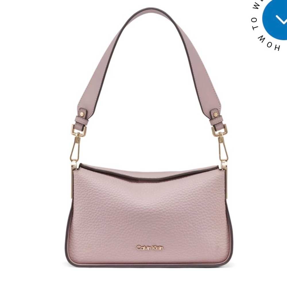 NWT Calvin Klein Blush Fay Demi Shoulder Bag